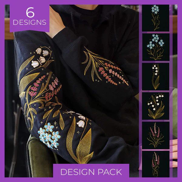 Gilded Floral Stems Design Pack - Image 4