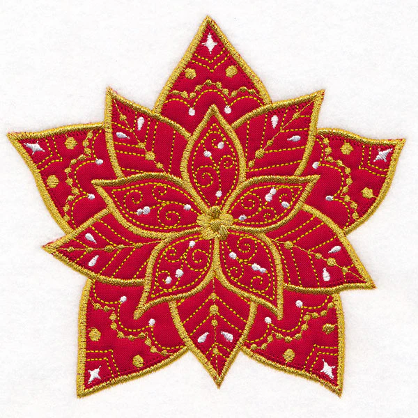 Gilded & Glam Christmas Poinsettia (Applique) - Image 3