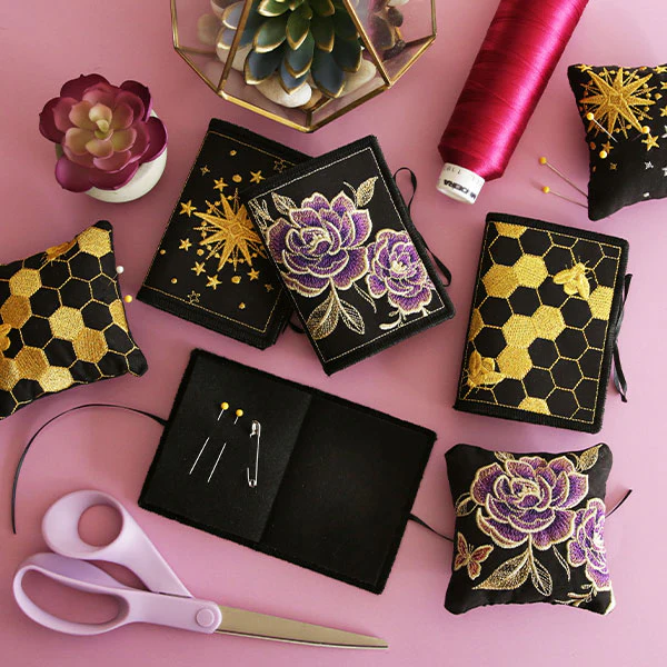 Gilded Honeycomb Needle Book (In-the-Hoop) - Image 12