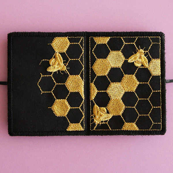 Gilded Honeycomb Needle Book (In-the-Hoop) - Image 6