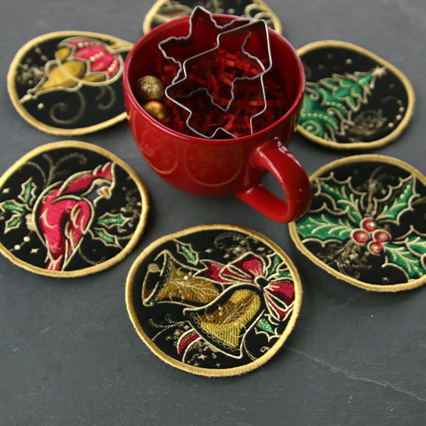 Gilded Mirage Coaster - Bells (In-the-Hoop) - Image 12