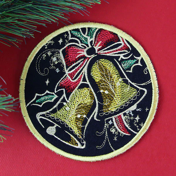 Gilded Mirage Coaster - Bells (In-the-Hoop) - Image 9