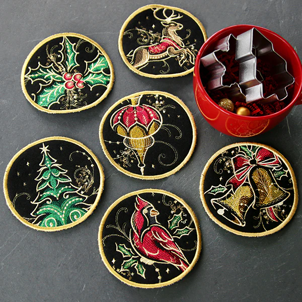 Gilded Mirage Coaster - Ornament (In-the-Hoop) - Image 2