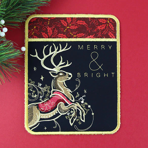 Gilded Mirage Reindeer Potholder (In-the-Hoop)