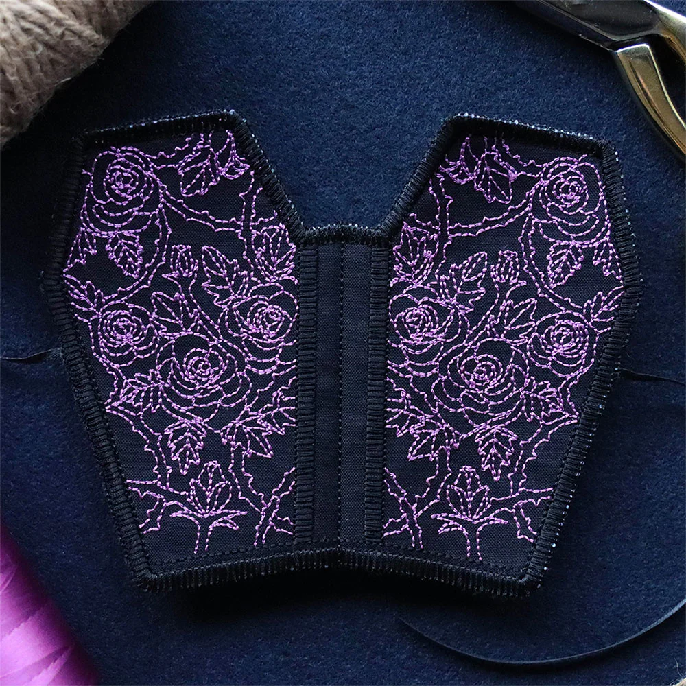Gothic Rose Coffin Needle Book (In-the-Hoop) - Image 8