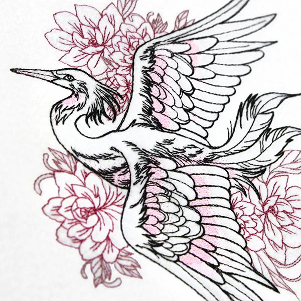 Graceful Heron and Blooms - Image 6