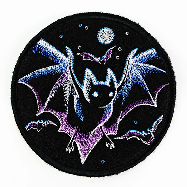 Halloween Coasters - Haunted Bats (In-the-Hoop)