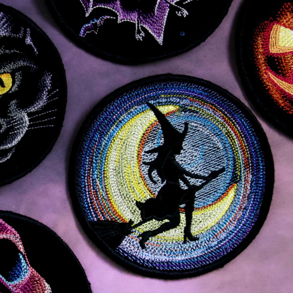 Halloween Coasters - Moonlit Witch (In-the-Hoop) - Image 4