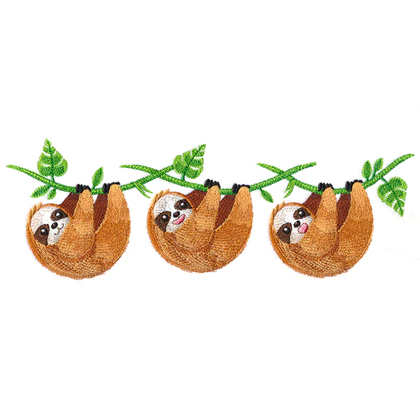 Hangin' Out Sloth Border