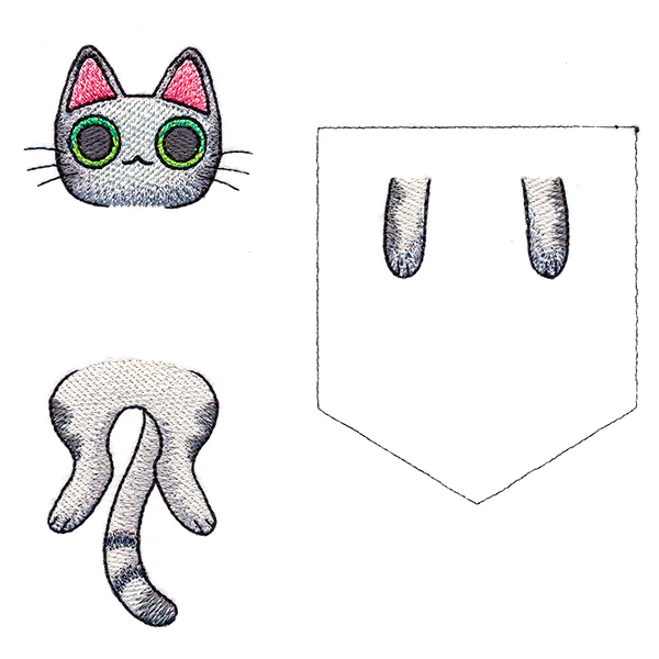 Hanging Out Kitty Pocket - Image 7