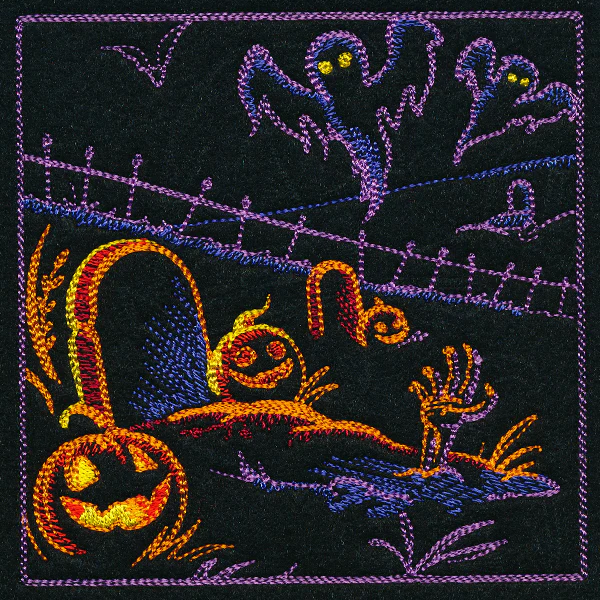 Haunted Halloween Scene II Square 3 - Image 10