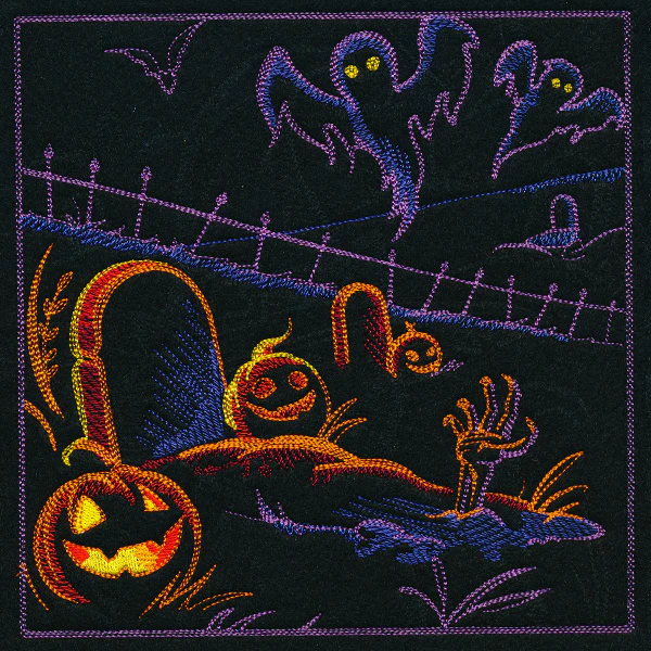 Haunted Halloween Scene II Square 3 - Image 13