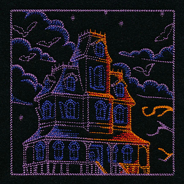 Haunted Halloween Scene Square 1 - Image 10