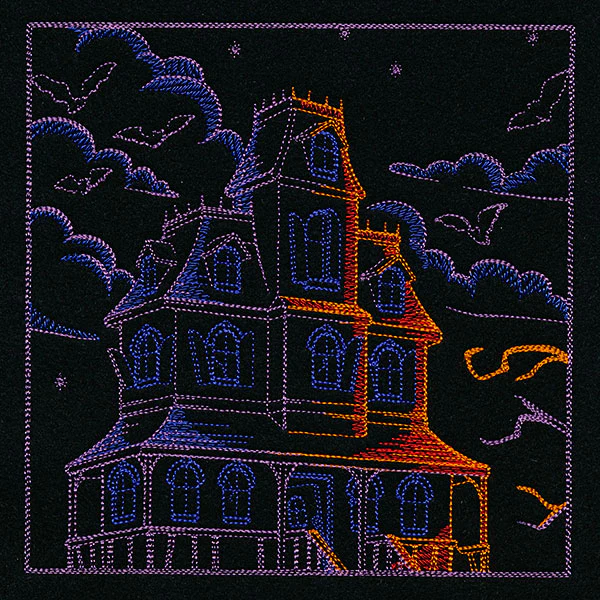 Haunted Halloween Scene Square 1 - Image 4