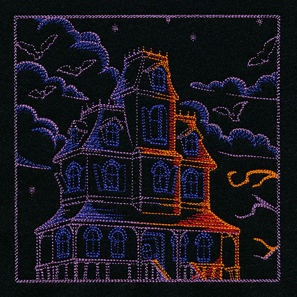 Haunted Halloween Scene Square 1 - Image 7
