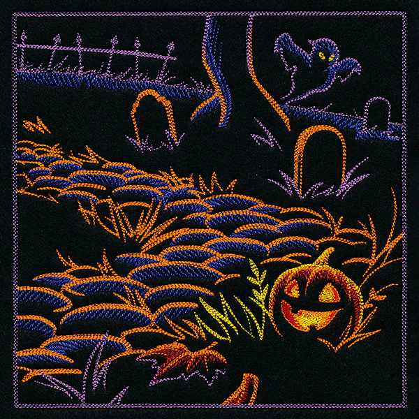 Haunted Halloween Scene Square 4 - Image 13