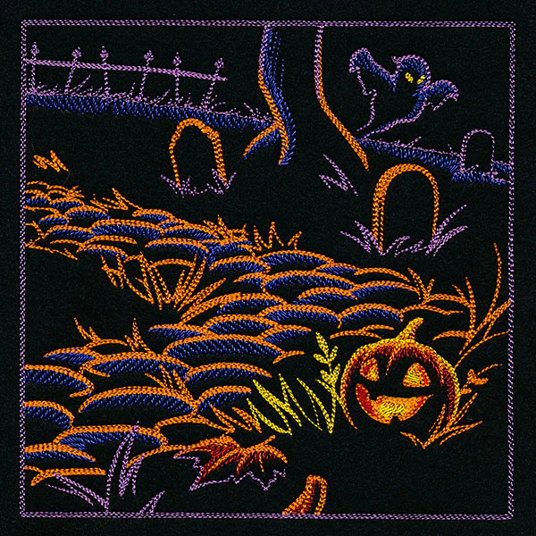 Haunted Halloween Scene Square 4 - Image 4