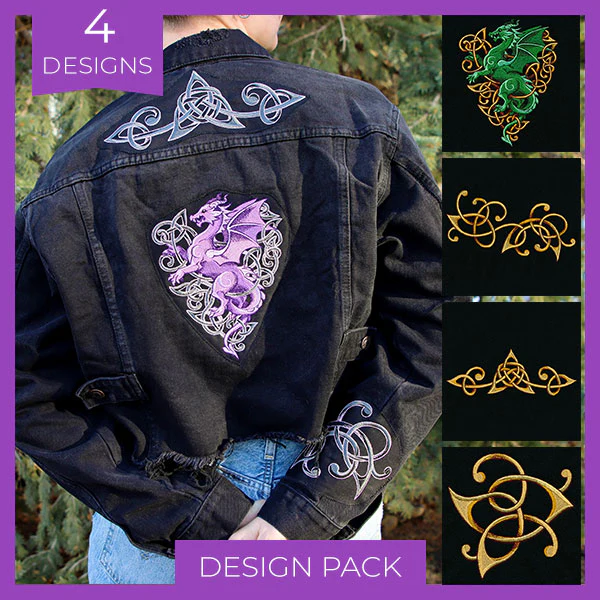 Heraldic Knotwork Dragon Design Pack - Image 11
