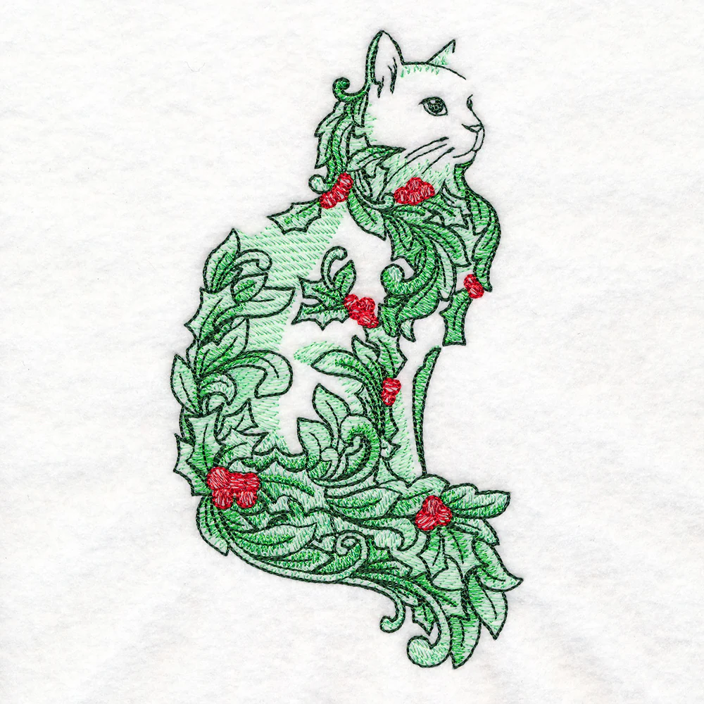 Holly & Berries Festive Feline - Image 5