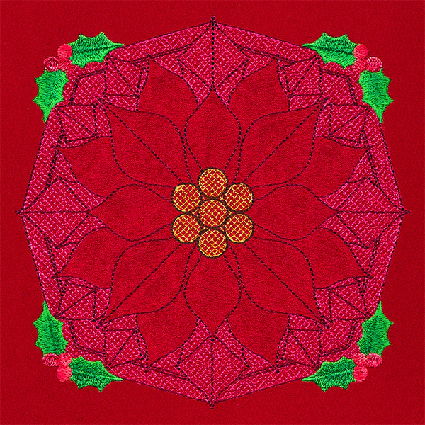 Holly Jolly Trapunto Poinsettia - Image 2
