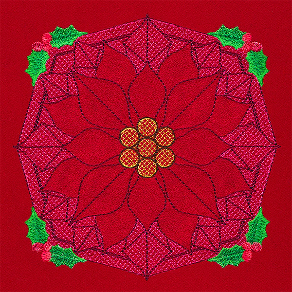 Holly Jolly Trapunto Poinsettia - Image 3