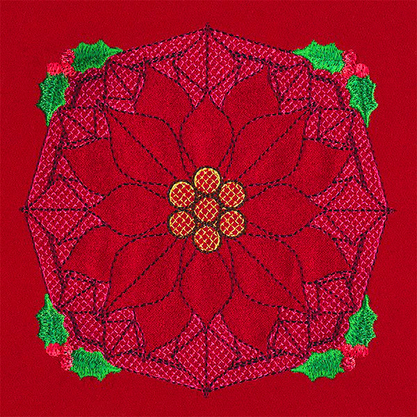Holly Jolly Trapunto Poinsettia - Image 4