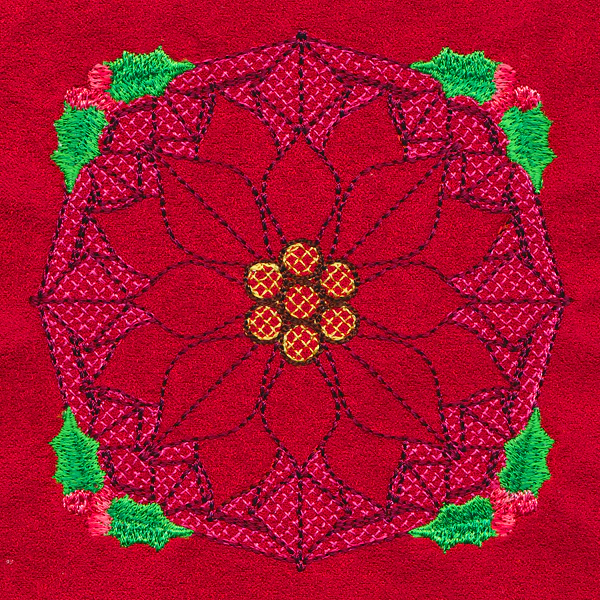 Holly Jolly Trapunto Poinsettia - Image 5