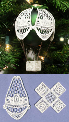 Hot Air Balloon Ornament Cover (Lace) - Image 2