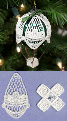 Hot Air Balloon Ornament Cover (Lace) - Image 3