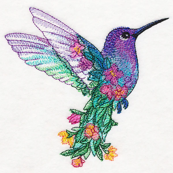 Hummingbird in Flowers - Image 4