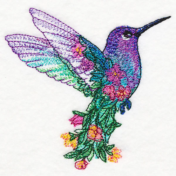 Hummingbird in Flowers - Image 5