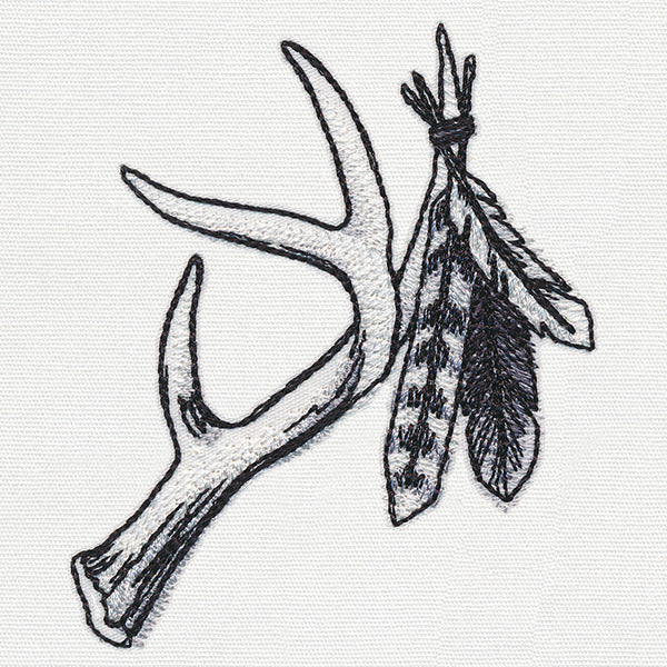 Ink & Wash - Antler and Feathers - Image 5