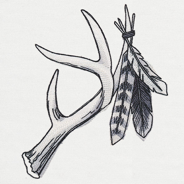 Ink & Wash - Antler and Feathers - Image 6