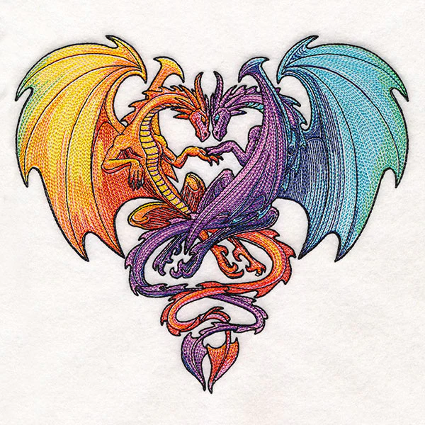 Intertwined Rainbow Dragons - Image 3
