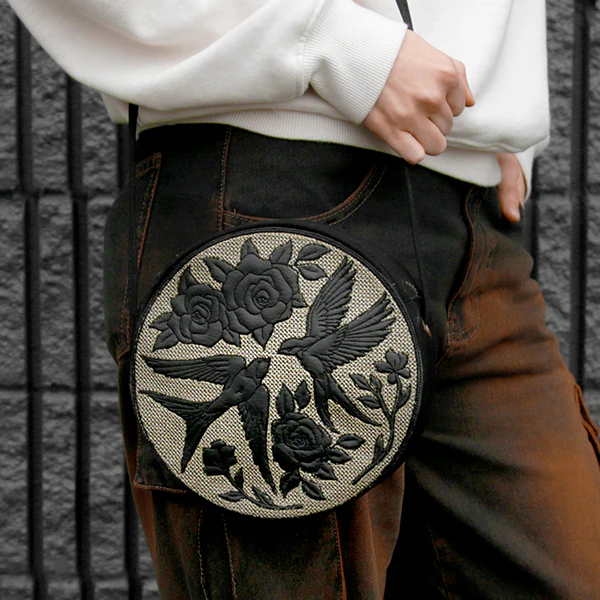 Intricate Swallows and Blooms (Embossed) - Image 4