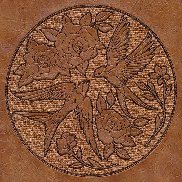 Intricate Swallows and Blooms (Embossed) - Image 5
