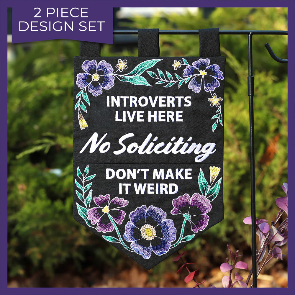 Introvert Welcome Garden Flag - Image 6