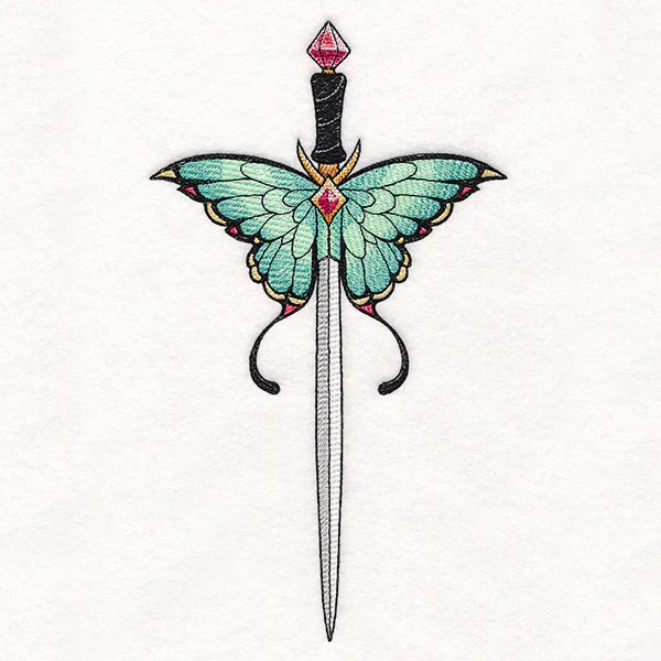 Jeweled & Magical Luna Moth Sword - Image 17