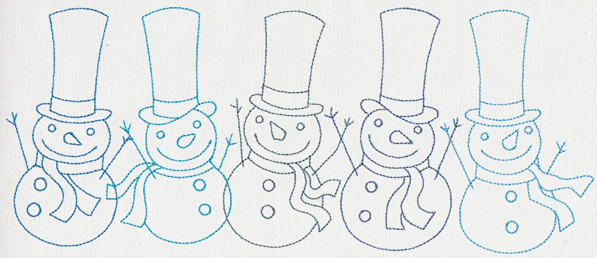 Jolly Snowman Border