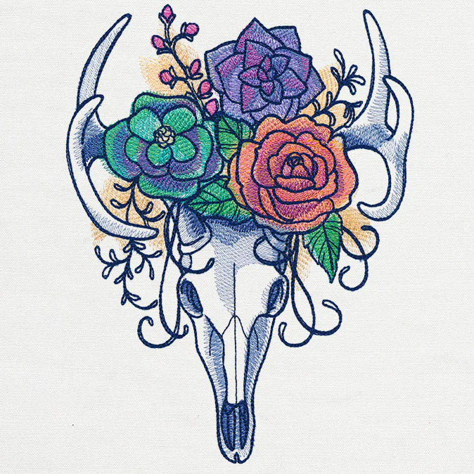 Kaleidoscope Blooms - Deer Skull - Image 6