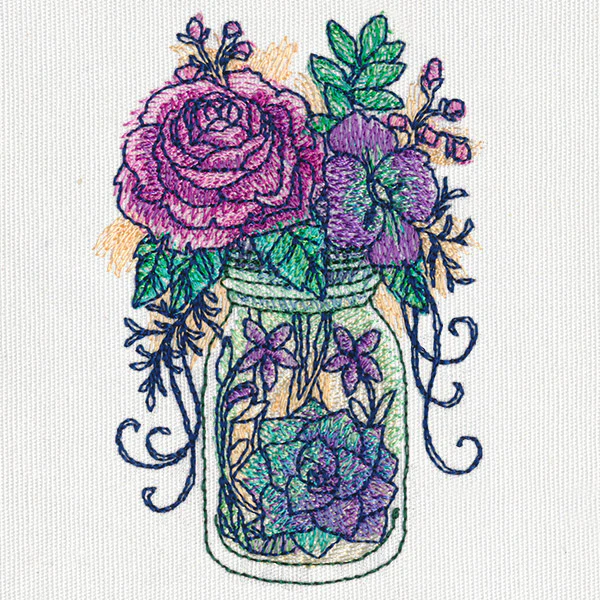 Kaleidoscope Blooms - Mason Jar - Image 5