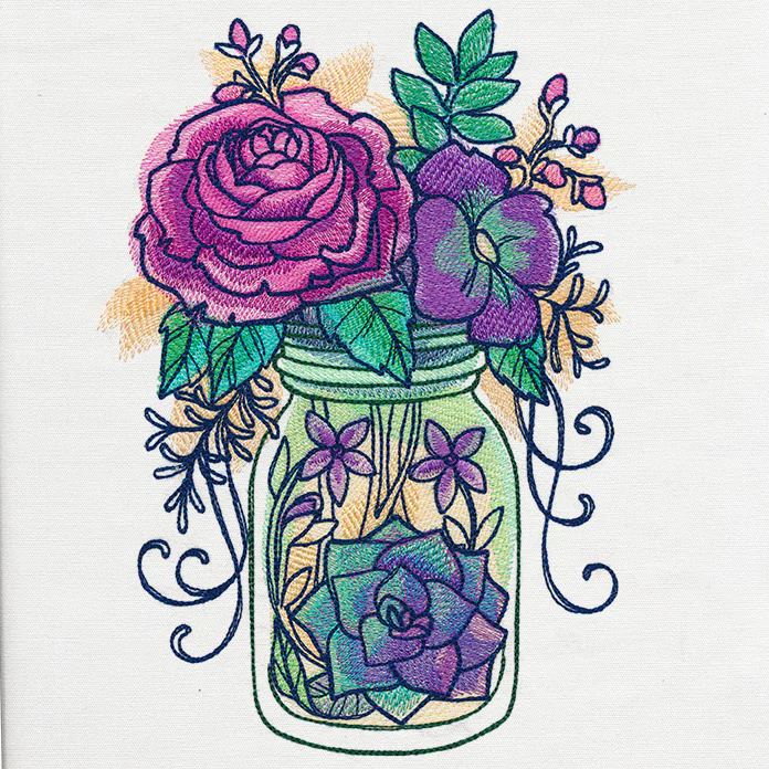Kaleidoscope Blooms - Mason Jar - Image 6