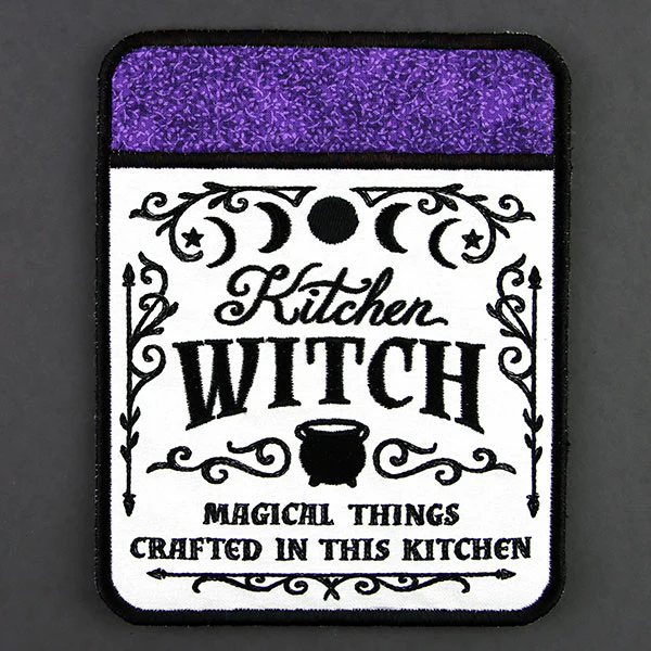 Kitchen Witch Magic Pot Holder (In-the-Hoop) - Image 3
