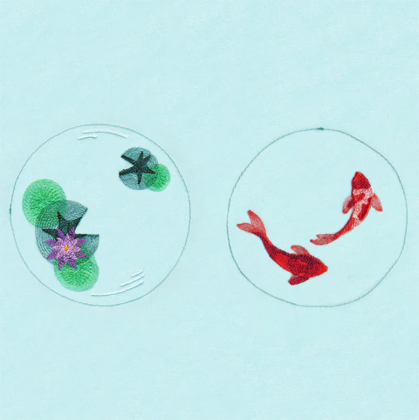 Koi Pond Shadowbox (Organza) - Image 5