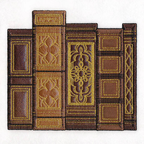 Leather Bound Books Border (Applique) - Image 3