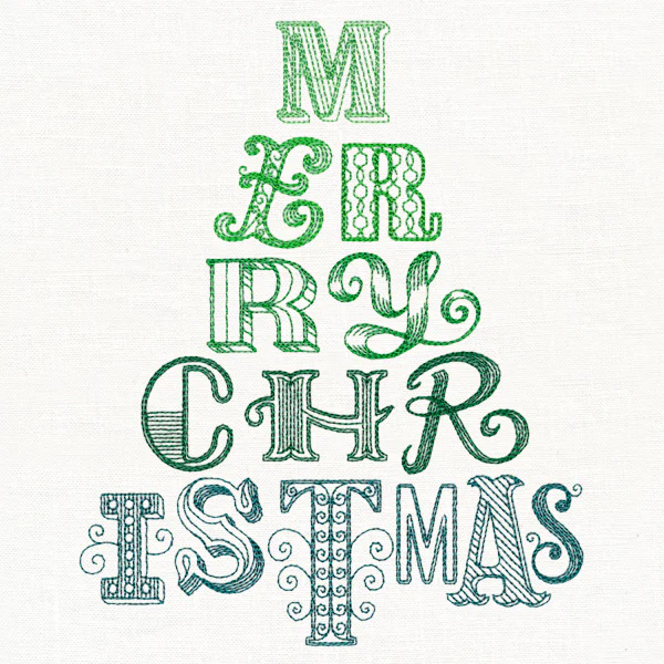 Letterpress Christmas Tree - Image 3