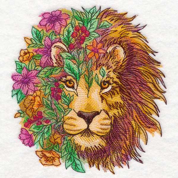 Lion in Flowers - Image 5