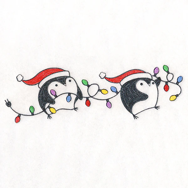 Lit Christmas Penguin Border - Image 3