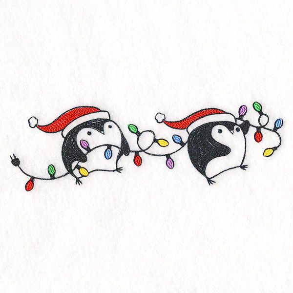 Lit Christmas Penguin Border - Image 7