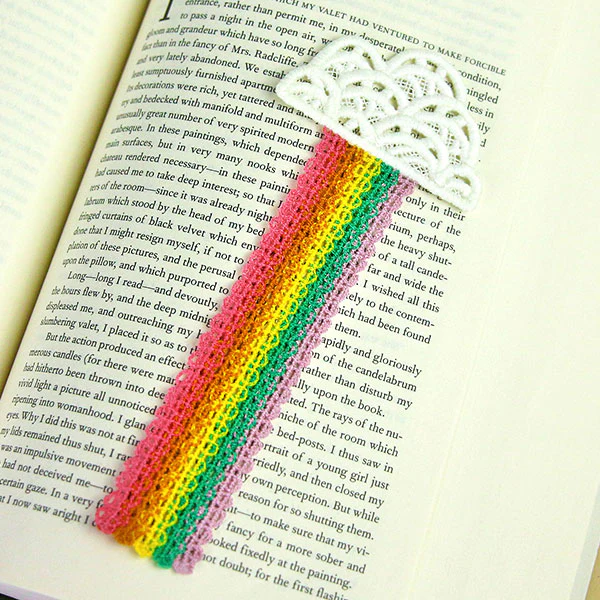 Literary Rainbow Bookmark (Lace) - Image 2